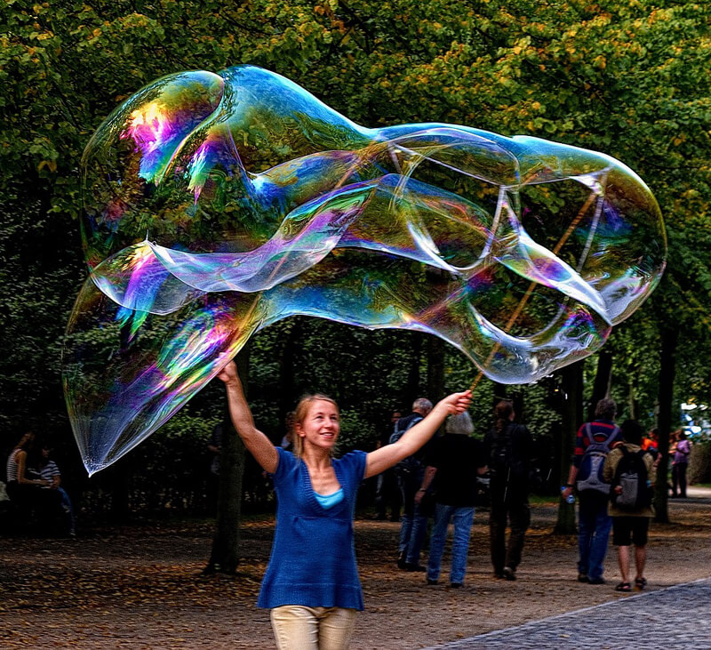 Homemade Giant Soap Bubbles